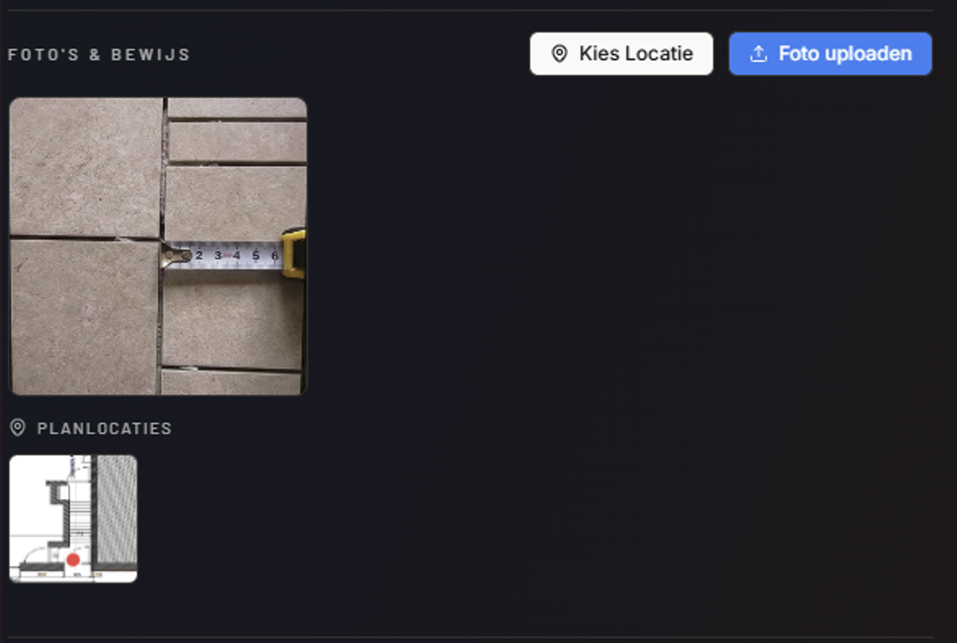 Photos and location marking as evidence